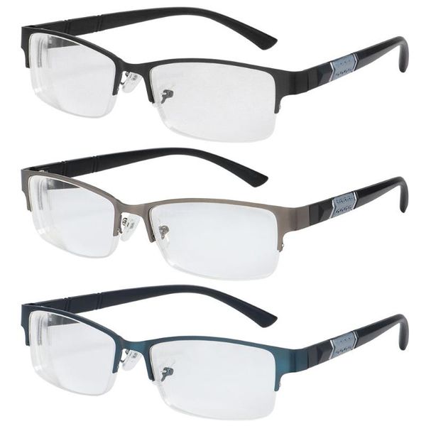 Sonnenbrille, flexibel, tragbar, Metall, ultraleicht, Kunstharz, quadratischer Rahmen, Sehhilfe, Lesebrille, Brille, Myopiebrille, Sonnenbrille