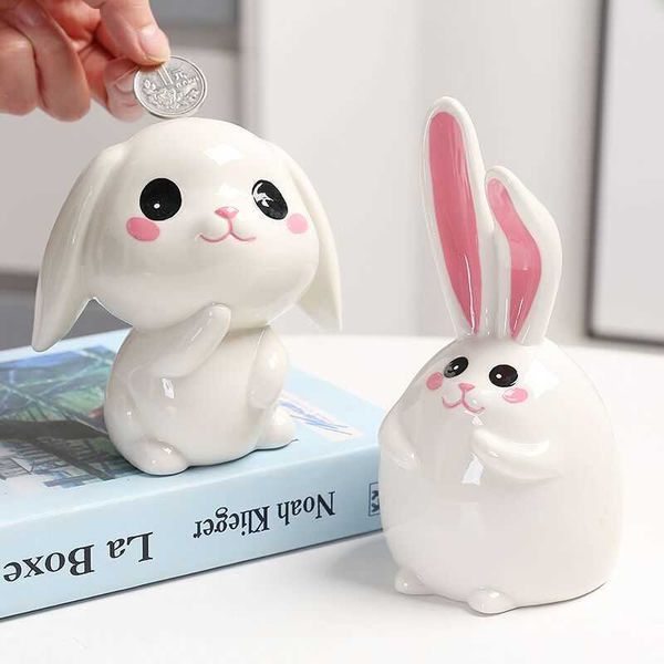 Новые фигурки милые кролики керамика Piggy Banc