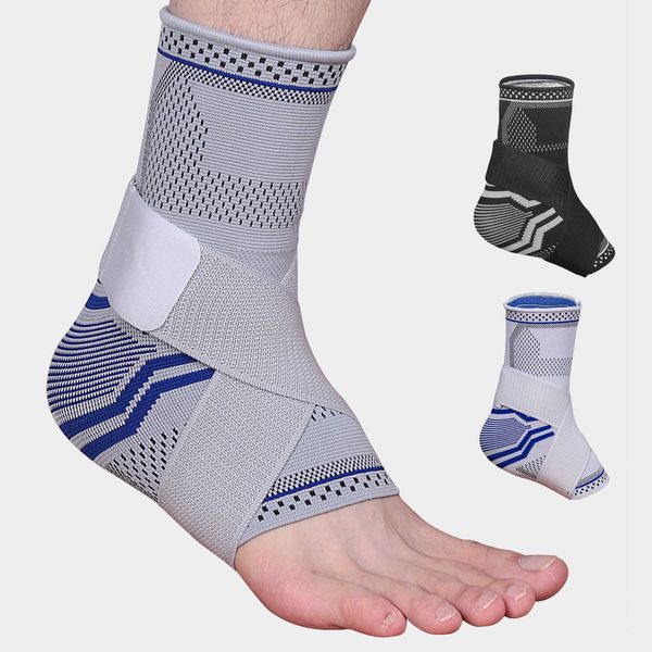 Supporto per caviglia 1 staffa regolabile di supporto per piede in nylon spray a compressione traspirante e confortevole da corsa basket pallavolo P230523