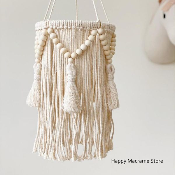 Arazzi Macrame Mobile Paralume Nursery Tassel Soffitto da appendere Decorazioni per matrimoni Decorazione lampadario Boho bohémien