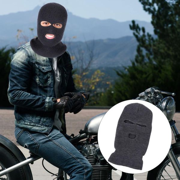 Bandanas Warme Sturmhaube 3 Löcher Beanie Kinder Skimaske Radfahren Stricken Vollgesichts-Winterschal Reitmützen