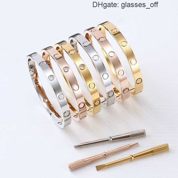 Bangle fêmea de fenda aço inoxidável Chave de fenda Love Bracelet Menção Jóias do dia dos namorados Presente para acessórios de namorada qtz6