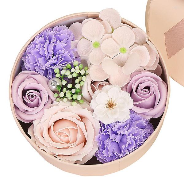 Декоративные цветы мыльные розы искусственная цветочная подарочная коробка на День святого Валентина Рождественский раунд для подруги для подруги