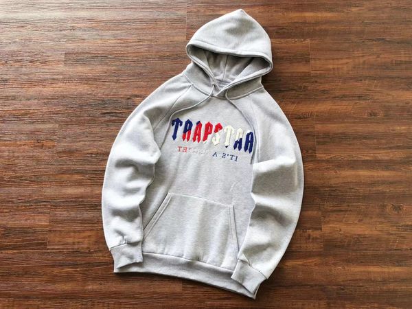 Trapstar Erkek Sweatshirts Nakış Kapüşonlu Kapşonlu Gökkuşağı Kod Çözmesi Spor Giyim Takım Pantolon S-XL526