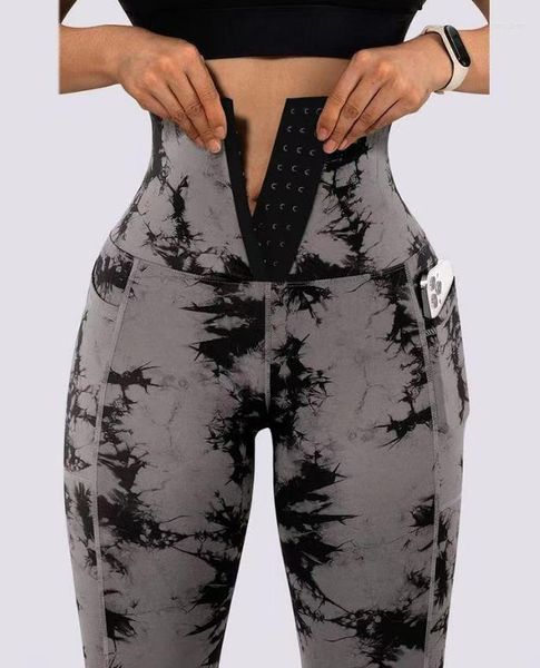 Leggings femininas Rosevans tie-dye alta cintura mulheres plus size lift hip control controle de calça de treinamento de secagem rápida