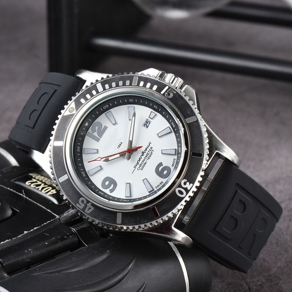 Breitl Armbanduhren für Herren 2023 Herrenuhren Drei Nadeln Quarzuhr Hochwertige Top-Luxusmarke Uhr Kalenderfunktion Super Mode Kautschukarmband Super