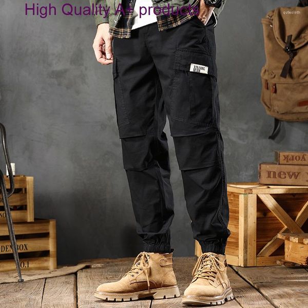 Calça masculina 2023 Joggers Cargo para homens Casual Hip Hop Pocket Male calça masculino Macacos de moletom de algodão Homem