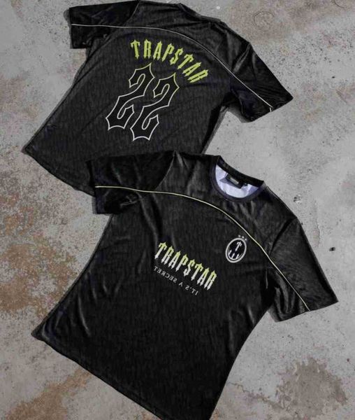 Erkekler Trapstar Tee Futbol Forması Yaz Gevşek Gündelik Hızlı Kısa Kollu Tasarımcı Yeni Wonmen T-Shirt Yeni Bir Trend 97ess