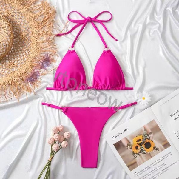 2023 vendita bikini donna moda costumi da bagno stock costume da bagno fasciatura costumi da bagno sexy pad Tow-piece