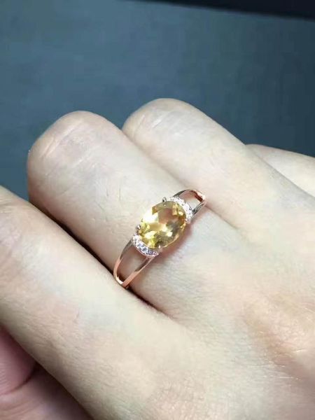 Кластерные кольца естественный настоящий цитрин драгоценный камень для женщин 925 серебряный серебряный кольцо ювелирного кольца годовщина свадьба Paty подарок оптом