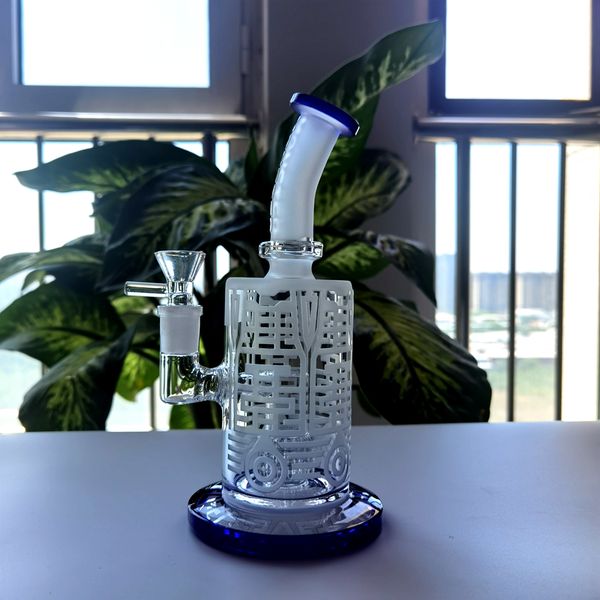 Tubi d'acqua per riciclatori a spruzzo profondo da 8,5 pollici, bong dab rig, tubi per narghilè in vetro, vetro spesso verde