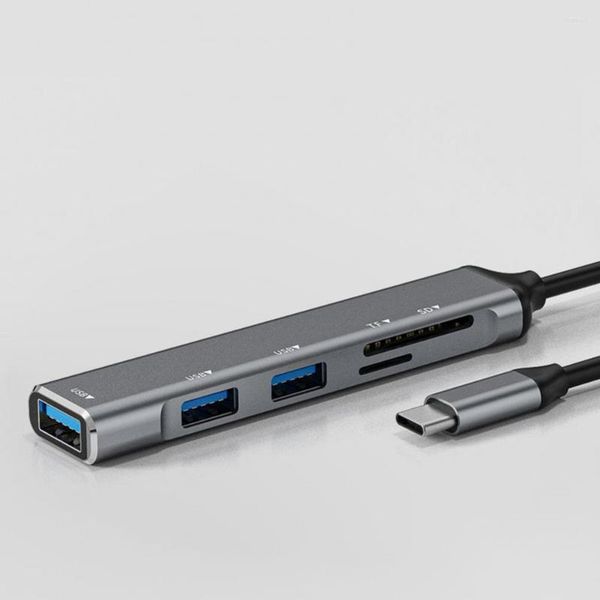 Dockingstation, treiberfreier USB-Hub-Adapter, TF-Kartenleser, leistungsstarke Typ-C-Datenübertragung