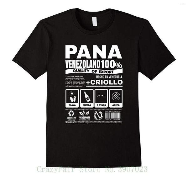 T-shirt da uomo Mens Pana Venezolano Divertente Venezuela Camicia stampata T-shirt stile estivo Maschile Harajuku Abbigliamento di marca Top Fitness