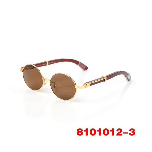 Classic Attitude Sonnenbrille Damen Designer Herren Frau Panther Runde stilvolle vollrandlose Sonnenbrille Vintage Holzbrille Fahren C Dekor Shades Gafas De Sol
