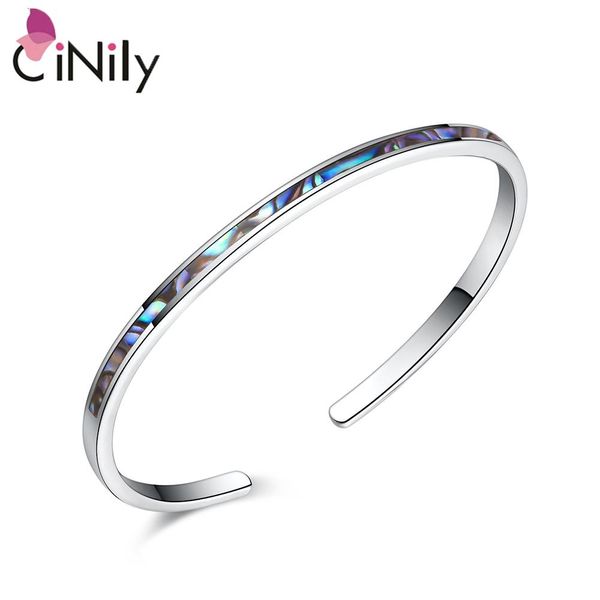 Bracciale CiNily multicolore Opale di fuoco Pietra Braccialetti aperti Braccialetti di lusso regolabili placcati argento Gioielli di moda I migliori regali per le donne