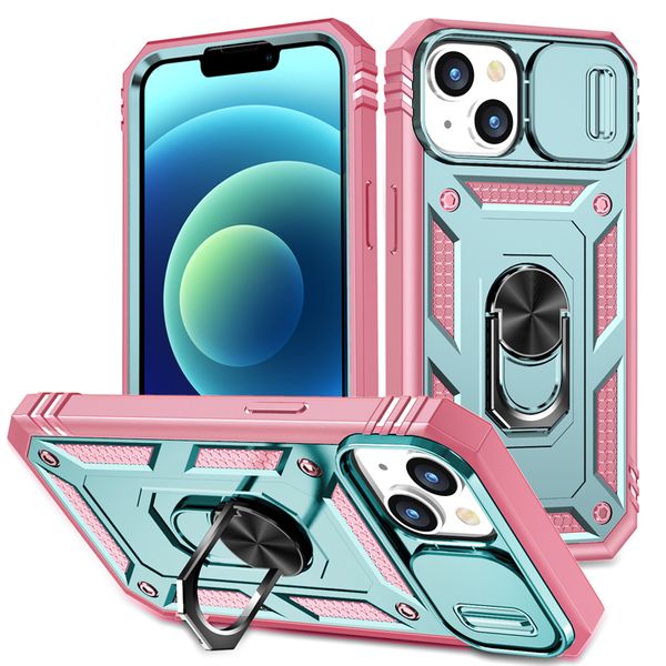 Heavy Duty Kickstand Fundas de teléfono para iPhone 14 13 Mini 12 14 Plus 12 11 Pro Max XS X XR 7 8G SE2 SE3 XS MAX 3 en 1 Protección de cámara TPU PC Funda de teléfono a prueba de golpes