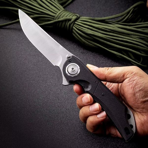 Sonderangebot C5401 Großes Flipper-Klappmesser D2 Satin Drop Point-Klinge G10/Edelstahlblechgriff Kugellager Schnell zu öffnendes EDC-Taschenmesser