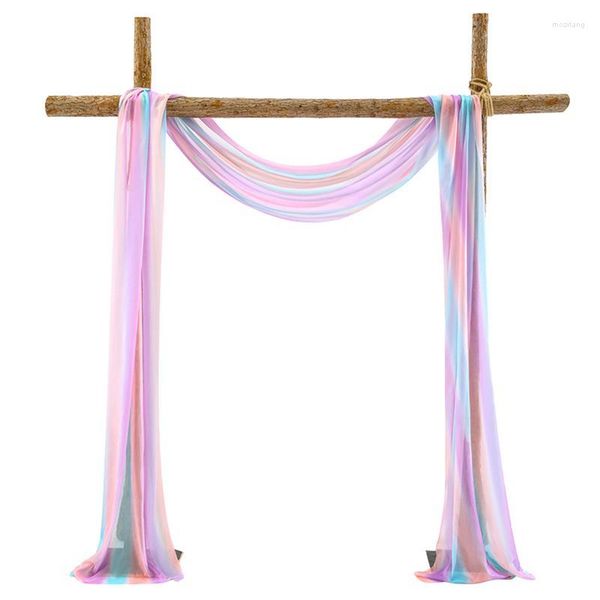 Занавеска для свадебной арки на открытом воздухе красочные драпировки нелегко исчезнуть на фоне ткани свадебные вечеринки.