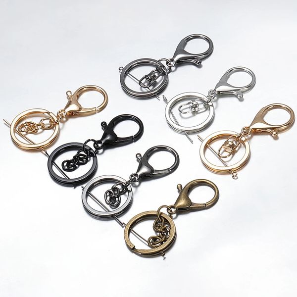 10 teile/los 30mm Split Schlüssel Ring Bronze Rhodium Vergoldet Karabinerverschluss Clips Schlüssel Haken Schlüsselbund Verschlüsse Für DIY Schlüsselanhänger Herstellung