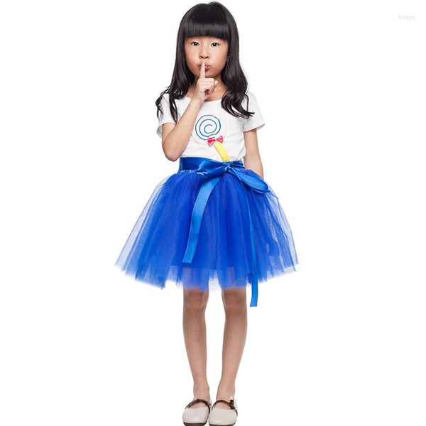 Saias de personalização exclusiva tutu para meninas saia crianças princesa tule lindas vestido de baile pettiskirt