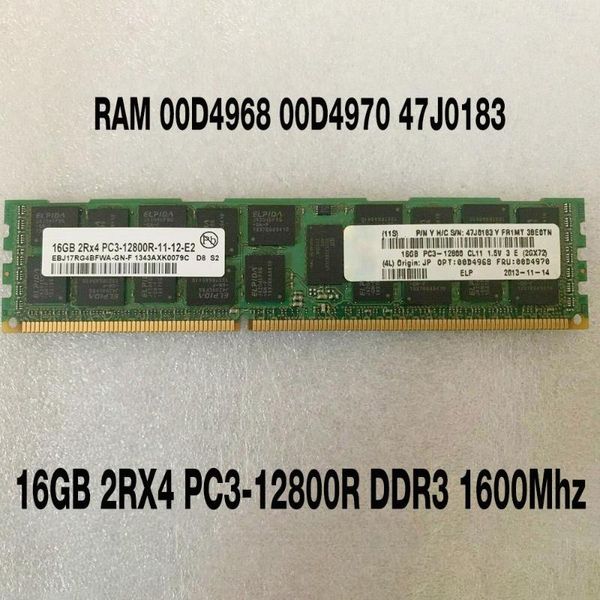 47J0183 16GB 2RX4 PC3-12800R DDR3 1600 МГц для IBM X3300 X3500 X3550 M4