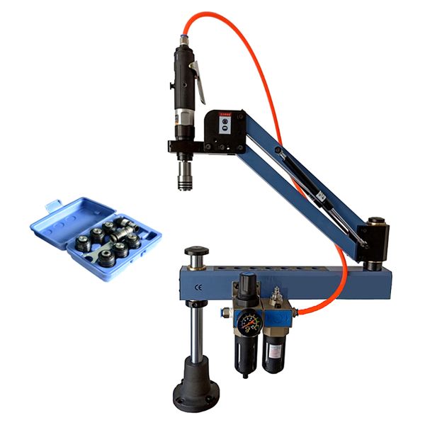 M3-M16 Pneumatische Gewindeschneidmaschine, Bohrmaschine, pneumatischer Gewindeschneider, pneumatischer Gewindebohrer, pneumatische Gewindeschneidmaschine, Drahtluftgewindeschneiden mit Spannfuttern