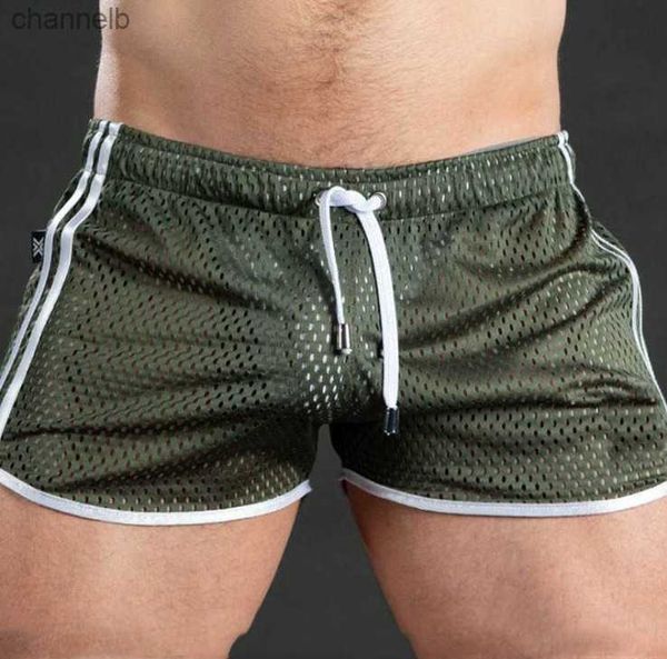 Herren Shorts Sommer Männer Shorts Fitness Bodybuilding Shorts Sexy Mesh Atmungsaktiv Schnell Trocknend Mode Lässig Joggers Strand Broadshorts L230518