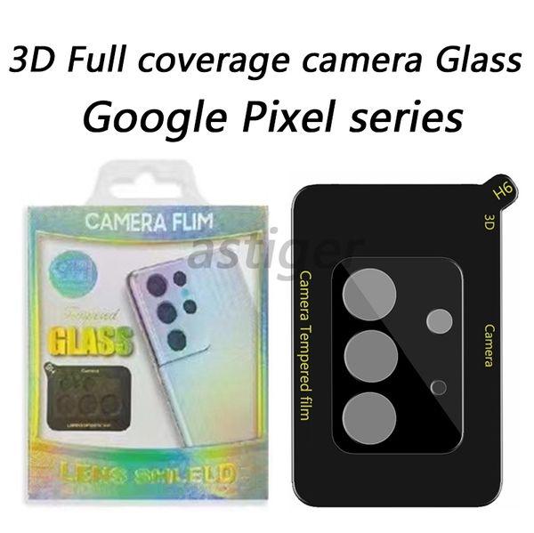 Полное покрытие 3D -камеры стекло для Google Pixel 8 7 7a 6a 6 Pro Pro Camera Protective Glass 9H Защитник экрана с пакетом розничной коробки