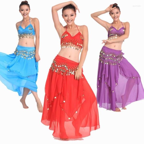 Traje de dança de barriga de palco Bollywood Bellydance Bellydance Dançando Salia Tribal 11 Cor