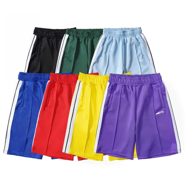 Clássico shorts de bordas preto e branco shorts casuais esportes de moda respirável shorts retos respiráveis