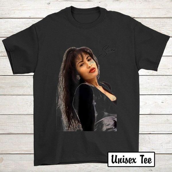 Camisetas masculinas Selenas Vintage Tshirt angustiada para homens mulheres