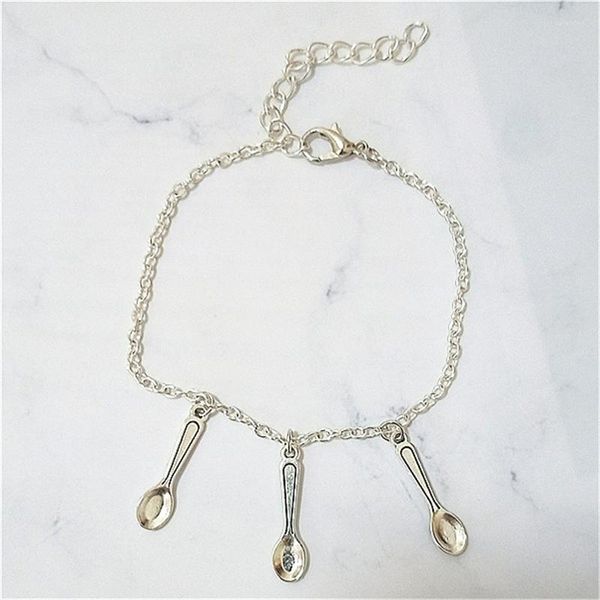 Bracelets de charme Tiny Spoon Bracelet Tableware Jóias Moda Criativa Presente para Mãe