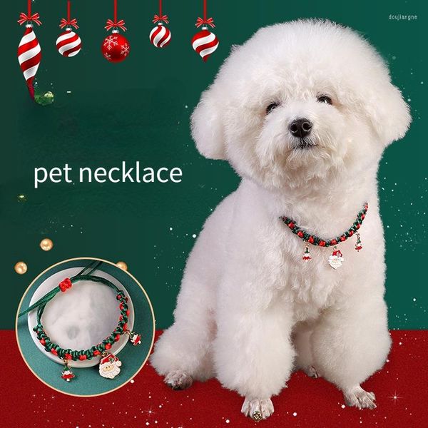 Abbigliamento per cani Natale Accessori per gatti regolabili Collare intrecciato con nodo cinese fatto a mano Simpatici accessori per chat Versare chat