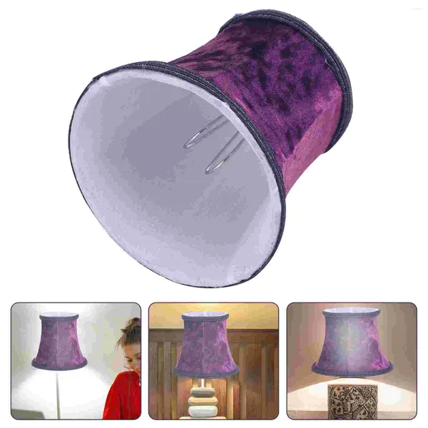 Lâmpadas de mesa Lâmpada Sombra Sombras de capa de lustre de lustre de pano de pano de tecido de parede Bell Bell Bedside Drum Royal True