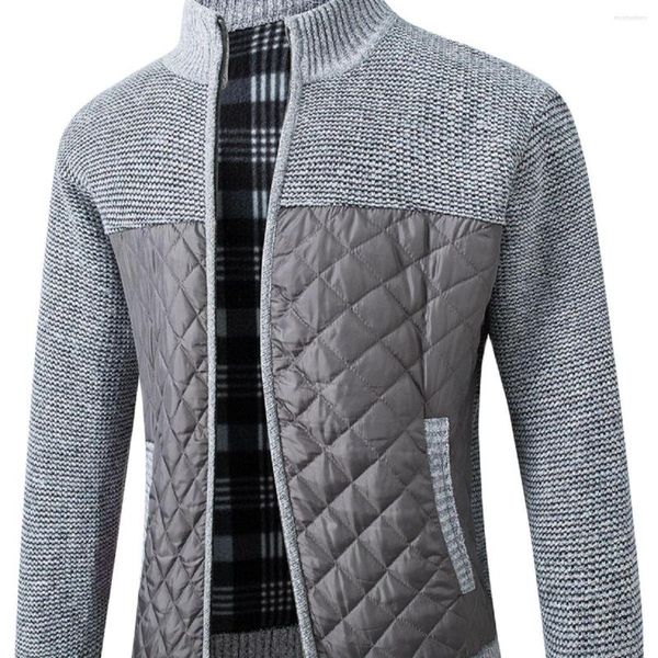 Maglioni da uomo Giacca invernale antivento a maniche lunghe con cerniera Cappotti Cardigan Cardigan lavorato a maglia maglione spesso slim fit classico