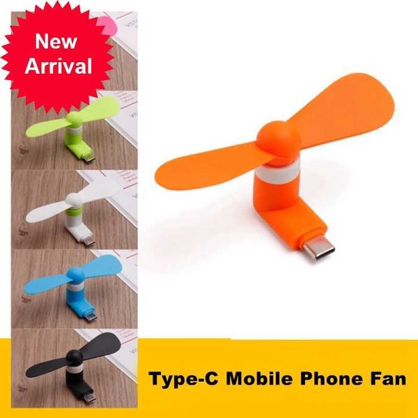 Novo criativo Micro Mini Fan Fan Teleple Mini Fan Charging Treasure Fan Gadget Fãs de resfriamento para Android USB-C Tipo C USB-C