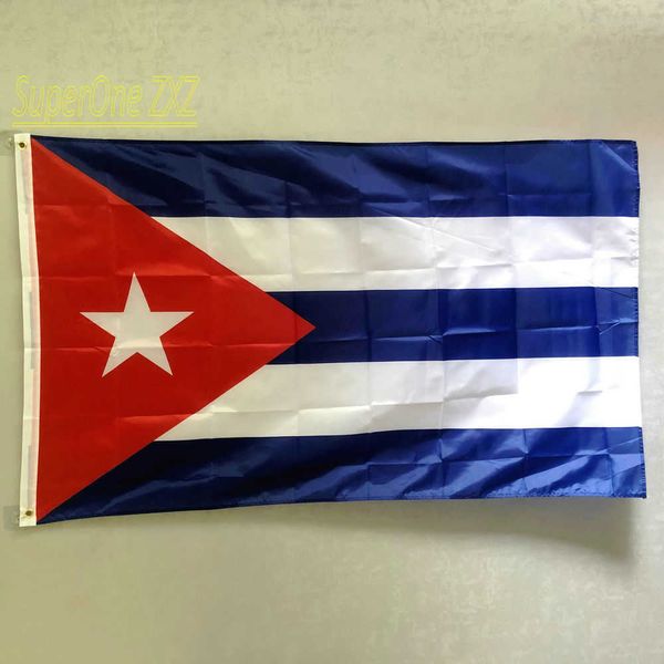 Bandeiras de banner zxz frete grátis bandeira cuba 90x150cm 3x5 pés poliéster cub cuba bandeira bandeira interna decoração em casa externa g230524