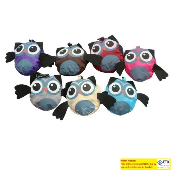 Cartoon Owl Shopping Compray Grocery Shape Shopping Shopping Reusable Watersopers Storage Bag Organização da cozinha SN4946