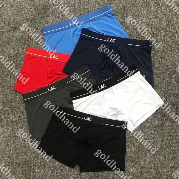 Cueca Boxer Crocodilo Masculina Sexy Cueca Verão Legal Fina Cueca Esportiva Shorts Moda Cor Sólida 3 pçs/lote