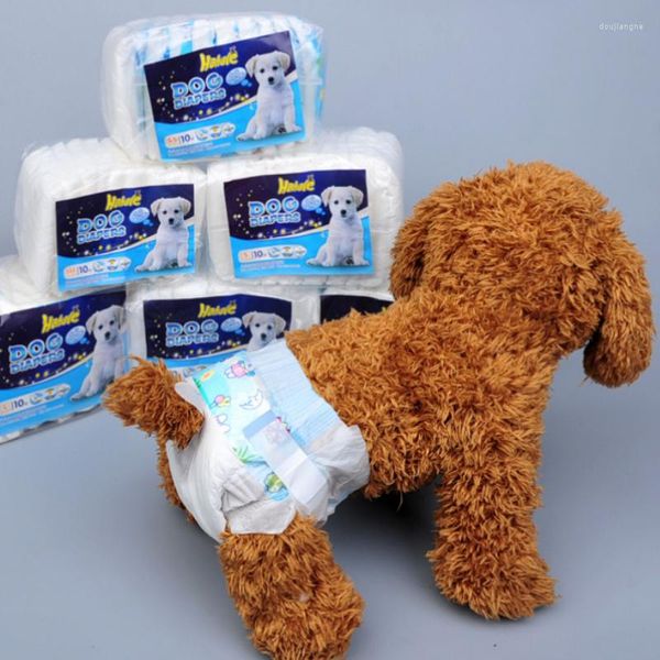 Dispution Super Absorção dispensa de roupas de cachorro Pontas sanitárias puupy fraldas para cães em calor excitante urinando ou incontino