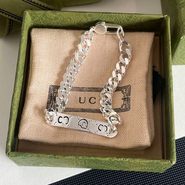 Pulseiras de designers para mulheres luxos pulseira moda retrô carta casal pulseira personalizada versátil dia dos namorados aniversário jóias presente muito bonito