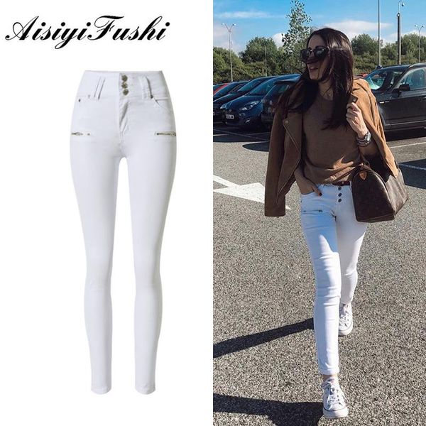 Jeans Aisiyifushi Jeans Frauen weiße Jeanshose neue Skinny Jeans Frauen hohe Taille Vintage Jean Frauen Denim Spring 2023