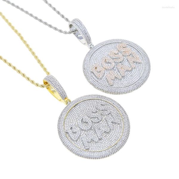 Ketten Gold Silber Farbe Name Mann Buchstaben Hip Hop Anhänger Kette Bling Zirkonia Herrenschmuck Dropship