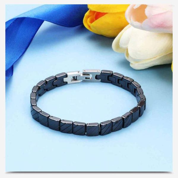 LINK BRACELETS MULHERES BRACELETAS CERAMICAS Pulseira Jóias para decoração de mão Jóias de namorada Para namoro Decorações presentes de aniversário Suprimentos