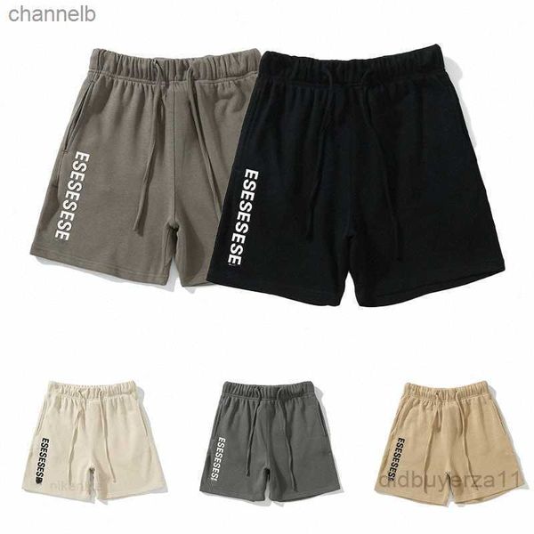 Shorts masculinos camisetas masculinas verão ess exclui casais de calça de calça calças de rua de rua curta feminina hip hop