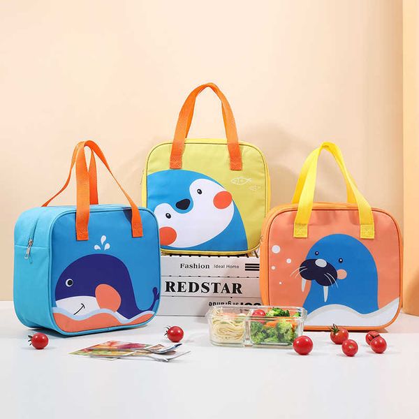 Confezioni zaino in spalla Borsa da pranzo calda quadrata per bambini borsa termica per bambini da donna Borsa da picnic per alimenti di grande capacità bento box P230524