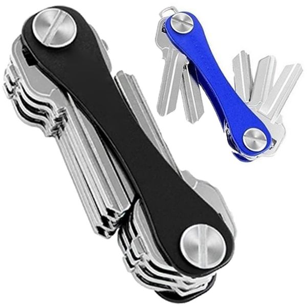 Anahtar zinciri mini anahtarlık kompakt anahtar dekoratif tutucu klips ev depolama metal klip alüminyum organizatör anahtarlık dış mekan