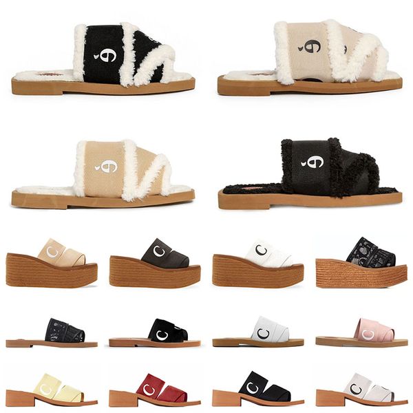 Großhandel Top-Sandalen, bequeme Canvas-Hausschuhe, flacher Absatz, Plateauschuhe, Spitze, Schriftzug, Damenschuhe, Woody, flache Hausschuhe, Strandhochzeit, grau, blau, heiß, Aktivitätshausschuhe