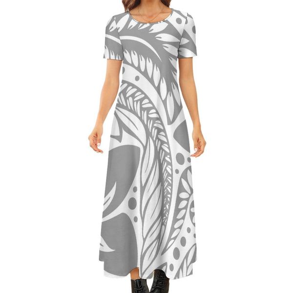 Kleider Hot Polynesian Custom Pattern Kurzarm Mittellang Schlank Sexy Kleid Sommer Damenbekleidung Roben 8XL