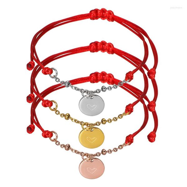 Charm-Armbänder Fnixtar 10 Stück Edelstahl geflochtenes Seil handgefertigt hochglanzpoliert rundes herzgewebtes Armband für Frauen Schmuck